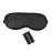 NMM Global 100% Mulberry Silk Sleep Mask Blackout, Cute Natural Sleeping Mask with Adjustable Elastic Strap, Satin Eye Cover for Men Women Adults (Black)