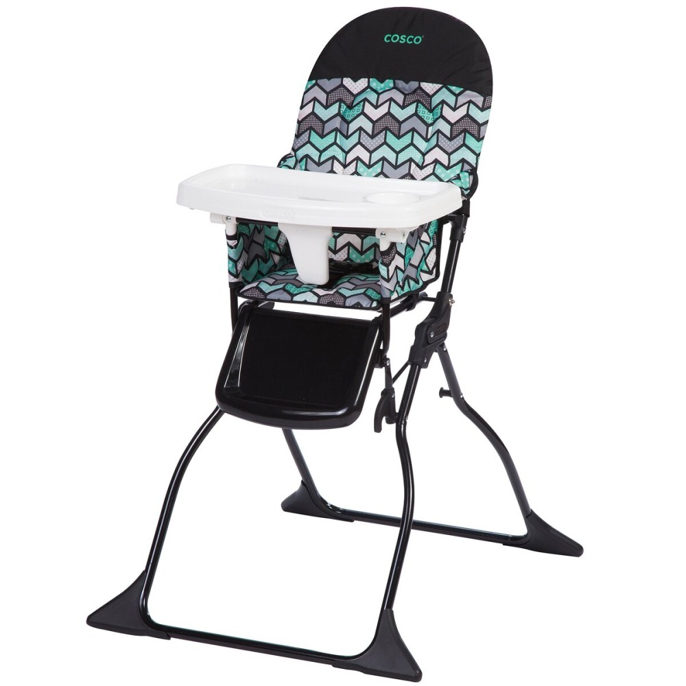 Cosco Kids Highchair for Baby, Simple Foldable High Chair, Convenient, Lightweight, and Compact Design, Spritz