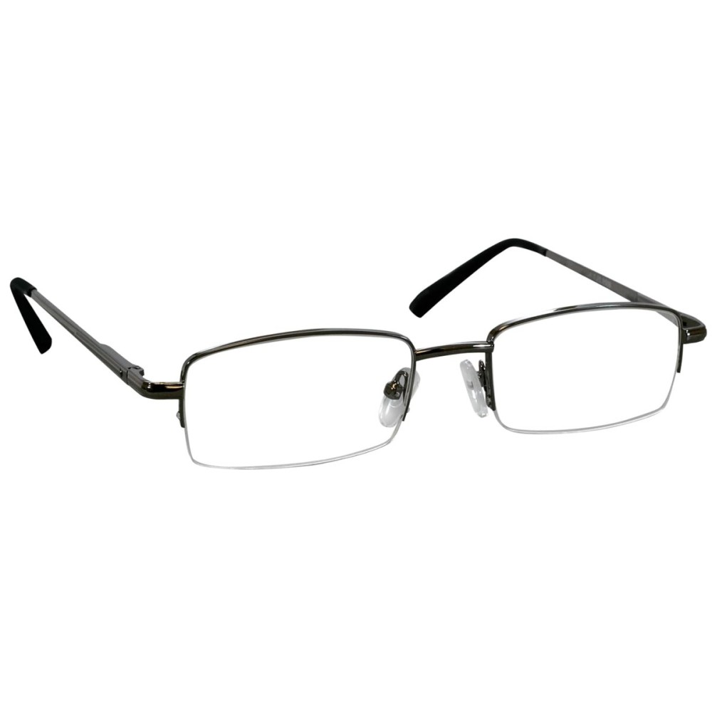 TruVision Readers - 1 Pk - Gunmetal Metal Frames and Clear Acrylic Lenses 1.00