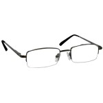TruVision Readers - 1 Pk - Gunmetal Metal Frames and Clear Acrylic Lenses 1.00