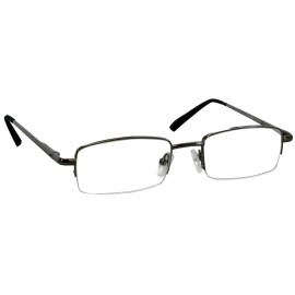 TruVision Readers - 1 Pk - Gunmetal Metal Frames and Clear Acrylic Lenses 1.00