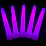 Glow Sticks Bulk Wholesale, 25 6 Industrial Grade Purple Light Sticks. Bright Color, Glow 12-14 Hrs, Safety Glow Stick with 3-Year Shelf Life, GlowWithUs Brand