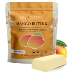 era of nature Organic Unrefined Raw Mango Body Butter Block 16oz - Moisturizing Mango Seed Raw Butter Bar for Skin & Hair, DIY Lip Balm Base, Cream, Soap & Lotion Making Supplies, Personal Skincare