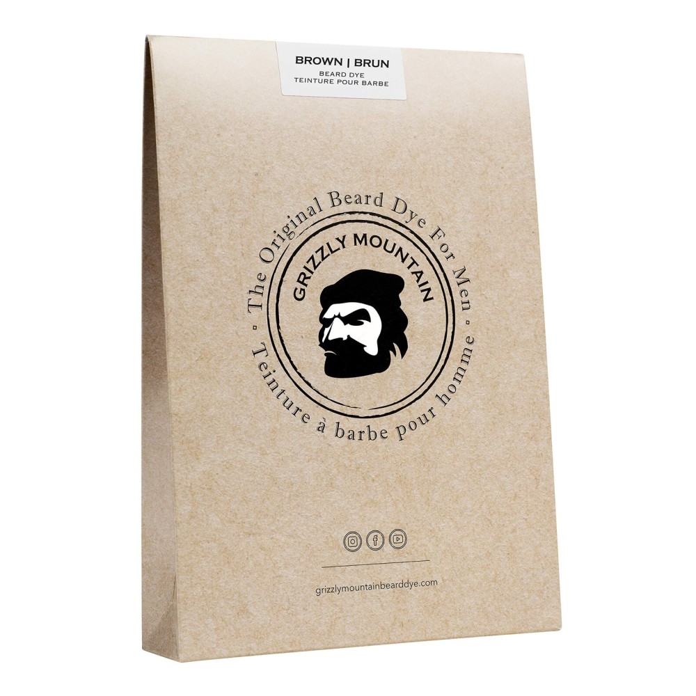 Grizzly Mountain Beard Dye - Organic & Natural Brown Beard Dye