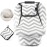 ACRABROS Car Seat Covers for Babies,All Season Infant Carseat Cover Canopy for Boys and Girls,Stretchy Adjustable Peeping Window with Mesh Cover,Warm Breathable Universal, Grey White Chevron