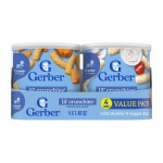 Gerber Stage 3 Baby Food Snacks, Value Pack Lil Crunchies, Baby Led Feeding, 4PK