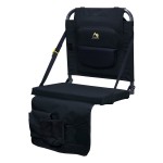 GCI Outdoor BleacherBack Lumbar Stadium Seat with Padded Backrest, Black