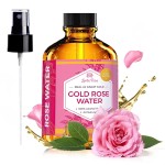 24 Karat Gold Rose Water Toner by Leven Rose Natural Moroccan 24K Rosewater Toner 4 oz