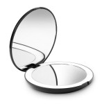 Fancii LED Lighted Travel Makeup Mirror, 1x/10x Magnification - Daylight LED, Compact, Portable, Large 5 Wide Illuminated Folding Mirror