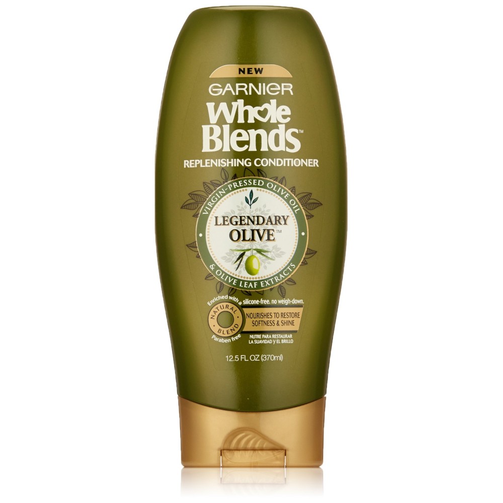 Garnier Whole Blends Replenishing Conditioner Legendary Olive, Dry Hair, 12.5 fl. oz.