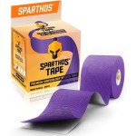 Sparthos Kinesiology Tape - Incredible Support for Athletic Sports and Recovery - Free Kinesio Taping Guide! - Kinselogy Kenisology Kensio Kinesthetic Pregnancy Lifting - Uncut (Indigo Purple)