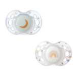 Tommee Tippee Nighttime pacifier, 18-36 months, 2 pack of glow in the dark pacifiers with reusable sterilizer pod