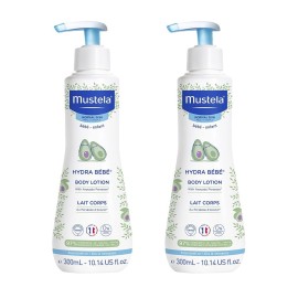 Mustela Hydra Bebe Body Lotion - Daily Moisturizing Baby Lotion with Natural Avocado, Jojoba & Sunflower Oil  10.14 fl. oz.  2-Pack
