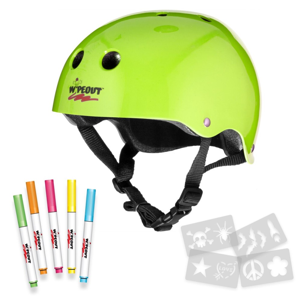 Wipeout Dry Erase Kids Helmet - Ideal for Bike, Skate, Scooter, In-Line Skating and Rollerblading