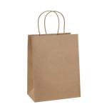 BagDream Gift Bags 8x4.25x10.5 100Pcs Brown Paper Gift Bags with Handles Bulk for Wedding, Party Favor, Grocery, Shopping, Retail, Merchandise Medium Kraft Paper Sacks