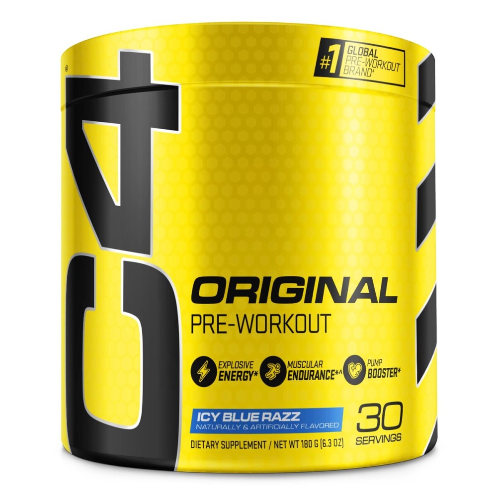 Cellucor C4 Original Pre Workout Powder ICY Blue Razz | Vitamin C for Immune Support | Sugar Free Preworkout Energy for Men & Women | 150mg Caffeine + Beta Alanine + Creatine | 30 Servings