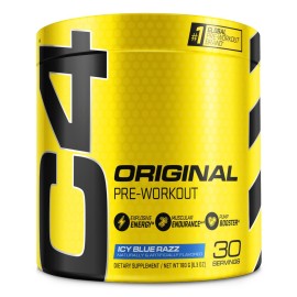 Cellucor C4 Original Pre Workout Powder ICY Blue Razz | Vitamin C for Immune Support | Sugar Free Preworkout Energy for Men & Women | 150mg Caffeine + Beta Alanine + Creatine | 30 Servings