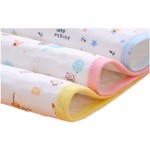 3pcs Pack Monvecle Baby Infant Cotton Waterproof Changing Pads Washable Resuable Diapers Liners Mats (3 Colors Pack-28x20)