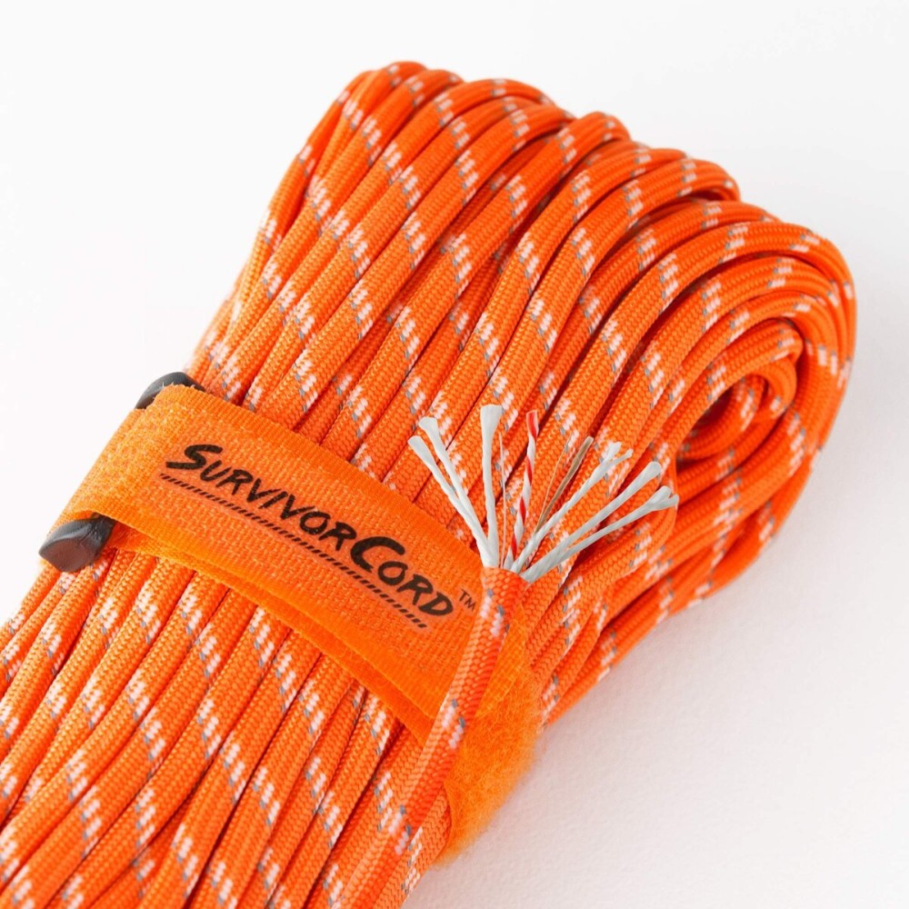 TITAN Survival Patented Paracord 550 - 25ft, 100ft, 500ft & Color Options - 620LB Strength Survival Paracord Military Spec with 3 Strands - Heavy Duty Hank Cord for Camping & Outdoors with Firestarter