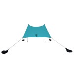 Neso Grande Portable Beach Tent Sun Shelter - Lightweight Beach Shade Canopy - Easy Setup for Family Outings - Patented Reinforced Corners - UPF 50+ Sun Protection - 7ft Tall, 9 x 9ft - Teal