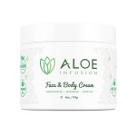 Aloe Infusion Aloe Vera Face & Body Cream - Natural Moisturizer for Dry, Sensitive & Irritated Skin - Hydrating, Non-Greasy Lotion with Shea Butter & Manuka Honey - After-Sun Care & Eczema Cream
