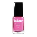 LONDONTOWN lakur Nail Polish - Chip-Resistant, Non-Toxic, Conditions & Hydrates Nails | Shimmery Hot Pink, Fruit-Tella, .40 fl oz