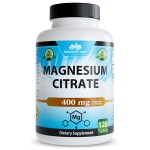 Magnesium Citrate 400 mg per Serving - 120 Tablets, Vegan, Non-GMO
