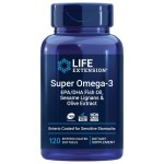 Life Extension Super Omega-3 EPA/DHA Fish Oil, Sesame Lignans & Olive Extract - Heart Health, Brain Health, Inflammation Health Support, Gluten-Free, Enteric-Coated, Non-GMO, 120 Softgels