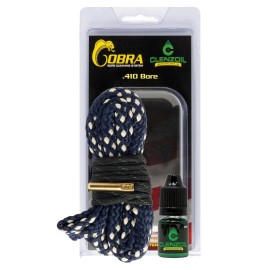 CLENZOIL Field & Range 410 Bore Cobra Bore Cleaner | Gun Barrel Cleaning Tool Kit for 410 Bore Shotguns | Brass Brush Embedded in Cotton Bore Cleaner