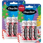 ChapStick Lip Balm, Candy Cane, 6-Count - Fresh & Minty Lip Moisturizer, Stocking Stuffer, 0.15 Oz Ea
