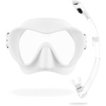Cressi F1 & Supernova Dry Mask & Snorkel Kits, White