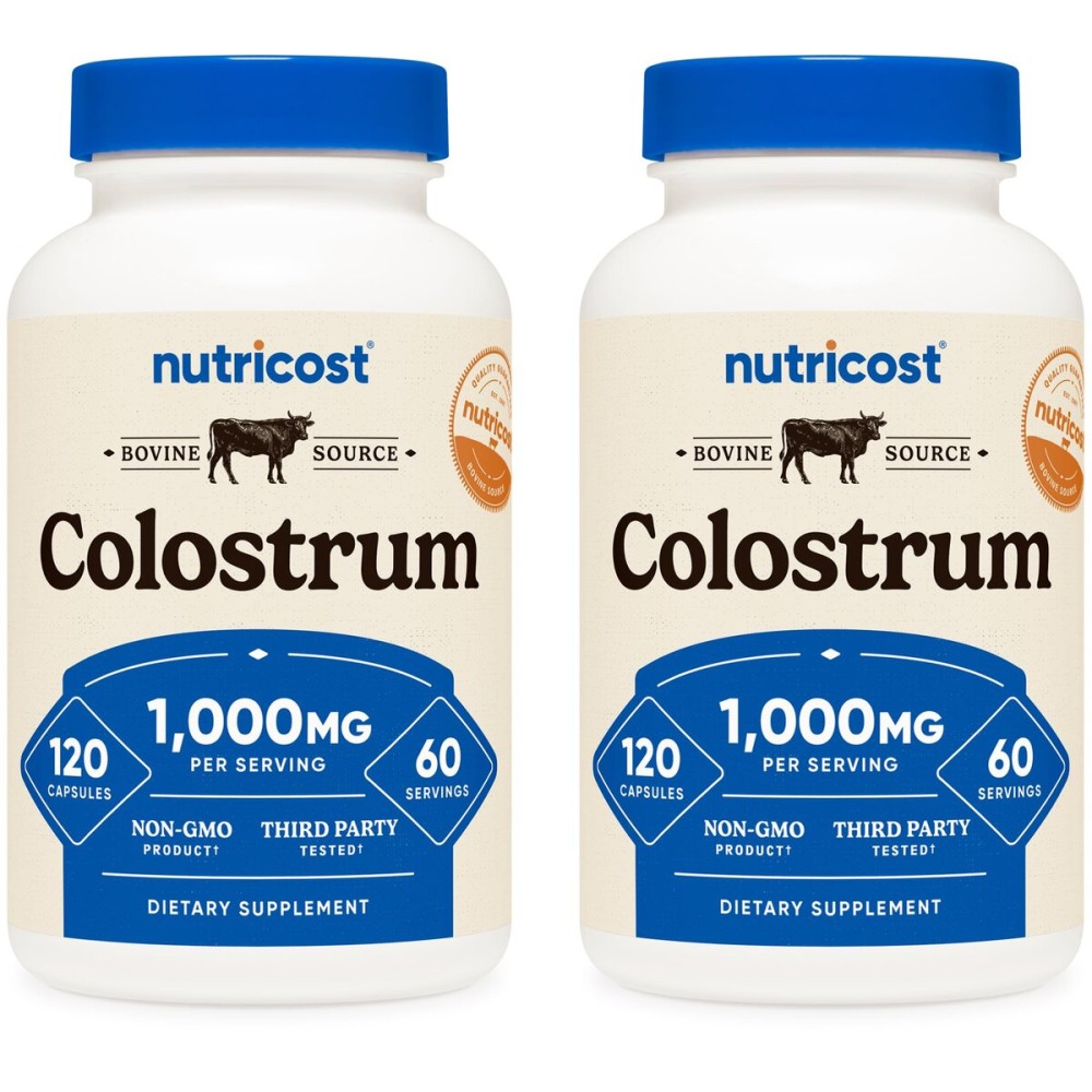 Nutricost Colostrum 500mg, 120 Caps (2 Bottles)