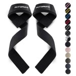 Fitgriff Lifting Wrist Straps for Weightlifting, Gym, Deadlift, Workout (Made of Premium Cotton & Padded) - Men & Women (Standard, Black)