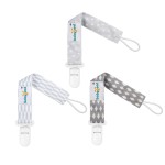 babygoal Baby Neutral Pacifier Clips, 3 Pack Binky Paci Holder and Leash Fits for Most Pacifier and Binkies PS06