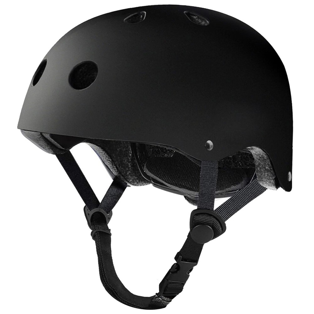 Tourdarson Skateboard Helmet Impact Resistance Ventilation for Youth & Adults (Black,Large)