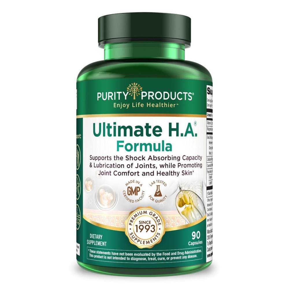 Purity Products Ultimate H.A. Formula - Clinically Studied BioCell Collagen - Dynamic Hyaluronic Acid Support for The Joints and Skin - 90 Count - from