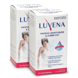 Luvena Moisturizer - Vaginal Moisturizer & Menopause Support for Women - Feminine Intimate Dryness, Redness, Irritation, Burning Symptom Relief - Water Based, Paraben & Glycerin Free - (2 Pack)