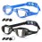 COOLOO Swim Goggles Men, 2 Pack Swimming Goggles for Women Kids Adult Anti-Fog,Black & Blue