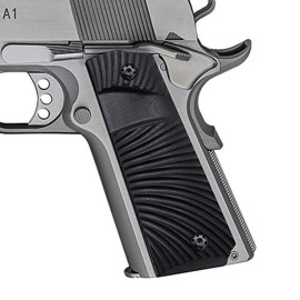 Cool Hand 1911 Full Size G10 Grips, Big Scoop, Ambi Safety Cut, Sunburst Texture, Black