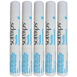 Softlips Lip Balm Protectant SPF 20, Vanilla (Pack of 5)