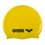Arena Classic Junior Silicone Unisex Swim Cap for Girls and Boys Comfortable Durable Kids Pool Bathing Cap, One Size, Yellow/Black