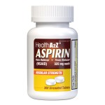 HealthA2Z Aspirin 325mg | Uncoated Tablets |Original Strength | Pain Reliver | Fever Reducer | Compare to Bayer Active Ingredients (300 Counts)