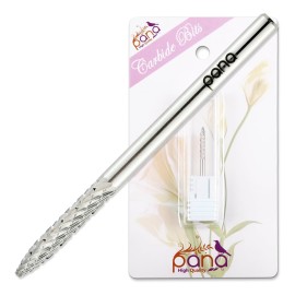 PANA 3/32 Carbide Cuticle Nail Drill Bit for Cuticle Cleaning, Dead Skin Removal, Gel Polish & Acrylic Removal, Under Nail Cleaner, Nail Salon, Manicure Tools (UNC - Silver, Medium)
