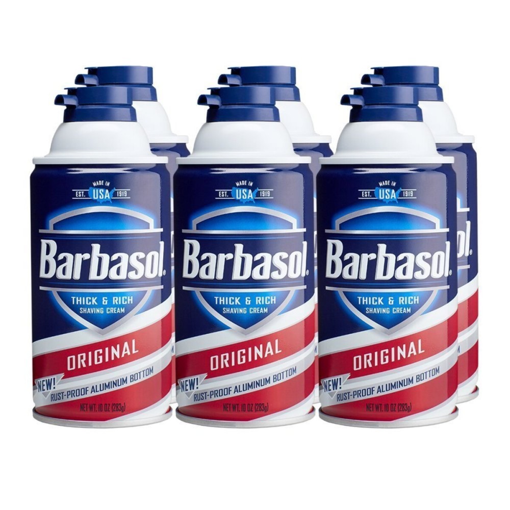 Barbasol Original Thick and Rich Shaving Cream for Men, 10 Ounce(Pack of 6)