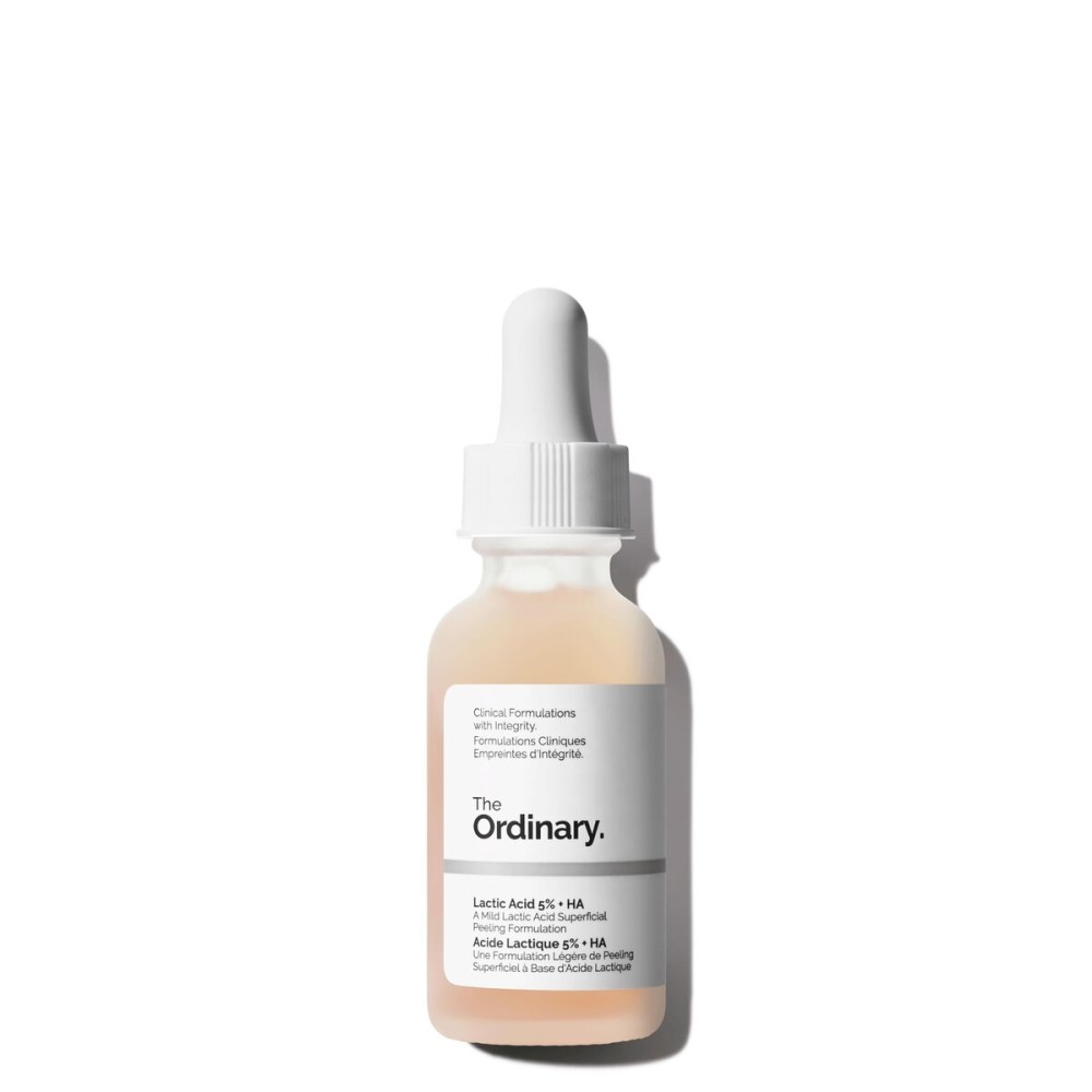 The Ordinary Lactic Acid 5% + Hyaluronic Acid 2%, Gentle Exfoliating Serum for Smoother Skin, 1 Fl Oz