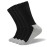 Well Knitting Diabetic Socks for Men & Women, Coolmax Medical Circulation Crew Mid Calf Socks with Seamless Toe, Non-Binding Top, and Padded Sole, 4 Pairs (Black/Grey,L)