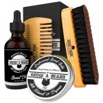 Beard Brush, Beard Comb, Beard Oil, & Beard Balm Grooming Kit for Men\'s Care, Travel Facial Hair Set for Growth, Styling, Shine & Softness, Great Gifts for Him