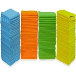 Simple Houseware Microfiber Cleaning Cloth 150 Pack, 12 x 16, 4 Colors