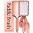 Lily England Paddle Hair Brush for Women with All Hair Types - Professional Hairbrush for Blow Drying, Detangling & Straightening - Smooth Brush with Gel Handle for Easy Grip, Rose Gold-White