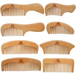 Xuanli 8 Pcs The Family Of Hair Comb set - Wood with Anti-Static & No Snag Handmade Brush for Beard, Head Hair, Mustache With Gift Box (S021)